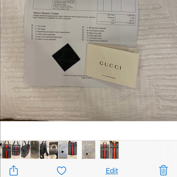 Authentic Gucci Supreme Canvas Backpack - Picture 5 of 11